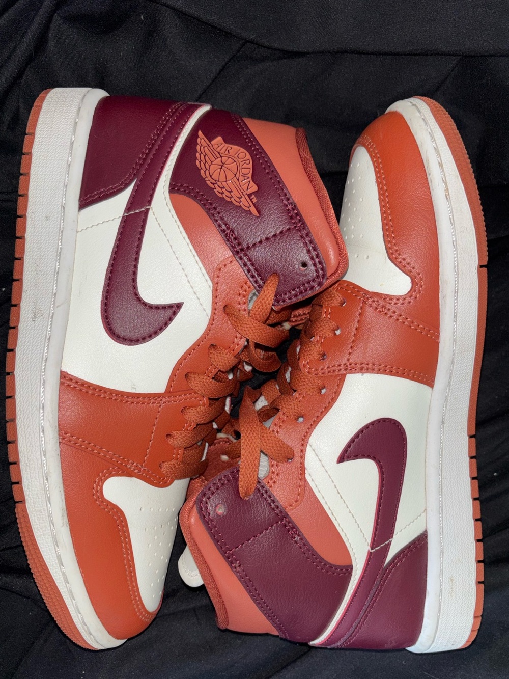 Jordan Women’s Sneakers in Orange, Burgundy & White